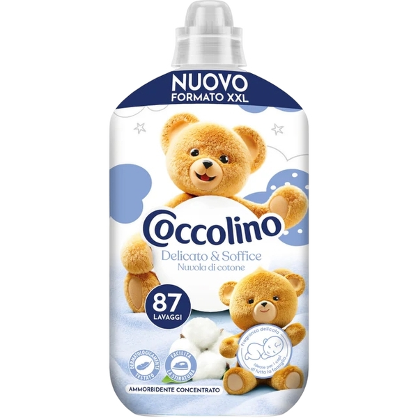 COCCOLINO SOFTENER CONCENTRATED DELICATO & SOFFICE 87 WASHES 952 ML (6 in a box)