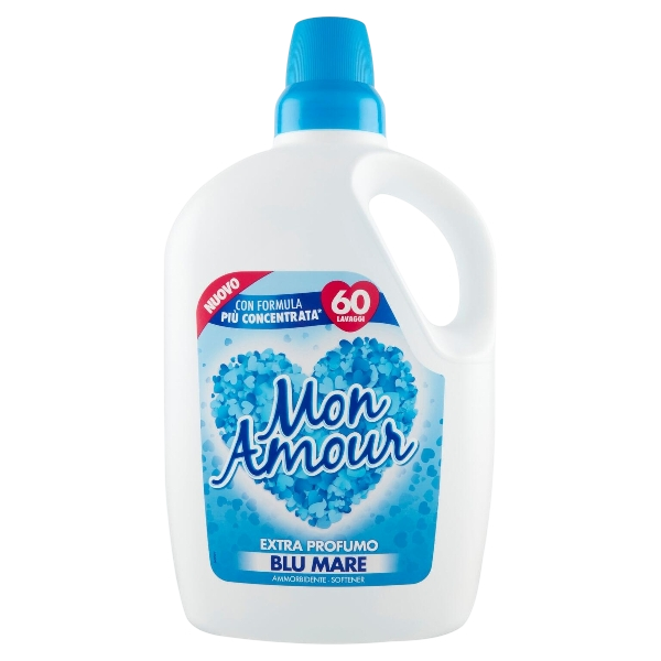 MON AMOUR SOFTENER CONCENTRATED BLU MARE 60 WASHES 3 LT (4 in a box)