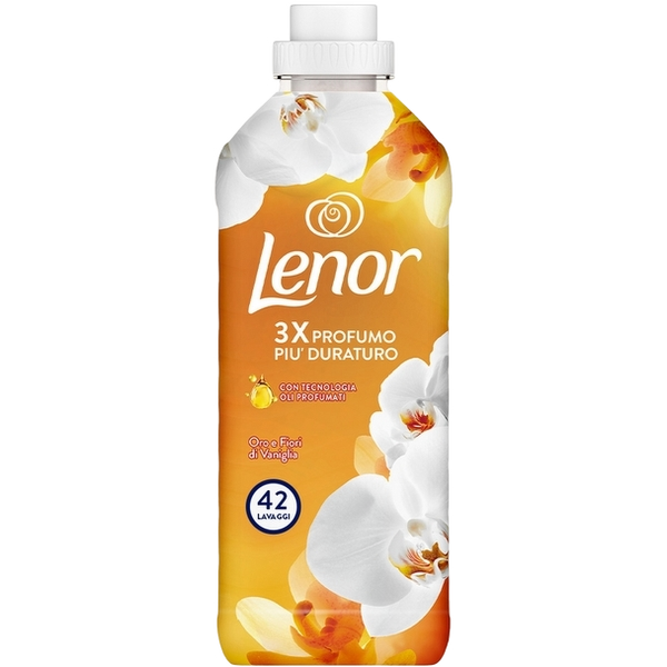 LENOR SOFTNER CONCENTRATED PERFUME THERAPY ORO AND VANILLA FLOWERS 42 WASHES 882 ML (12 in a box)