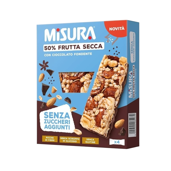 MISURA DOLCE SENZA SNACK BARS DARK CHOCOLATE 120 GR (10 in a box)