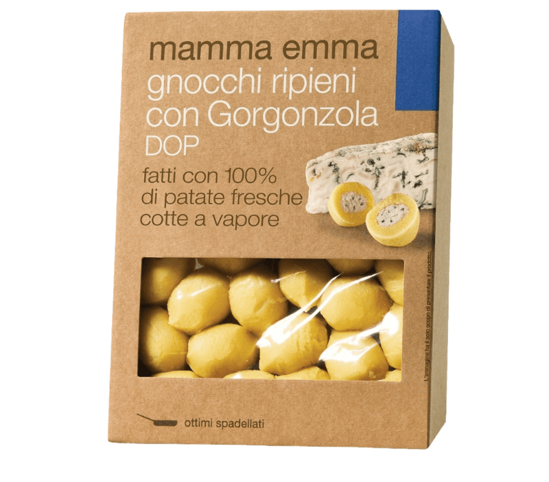 MAMMA EMMA STUFFED PASTA GNOCCHI WITH CHEESE GORGONZOLA D.O.P. 350 GR (6 in a box)