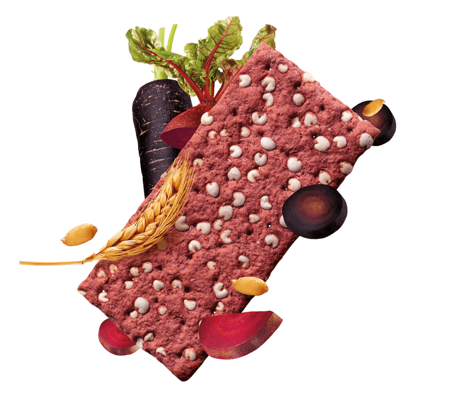 MISURA FIBRE EXTRA CRACKERS WHOLEMEAL BEET AND BLACK CARROTS X10 385 GR (12 in a box)