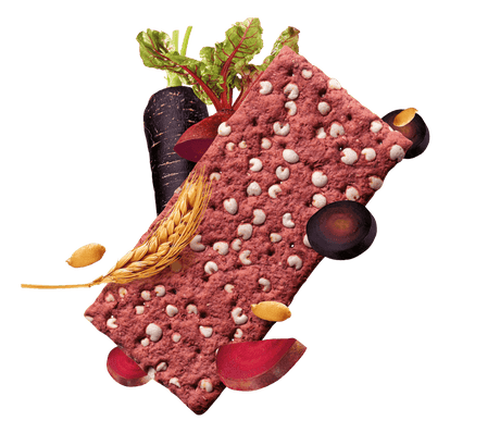 MISURA FIBRE EXTRA CRACKERS WHOLEMEAL BEET AND BLACK CARROTS X10 385 GR (12 in a box)