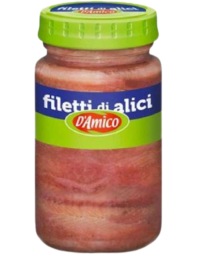 D'AMICO ANCHOVIES FILLETS IN OIL 430 GR (6 in a box)