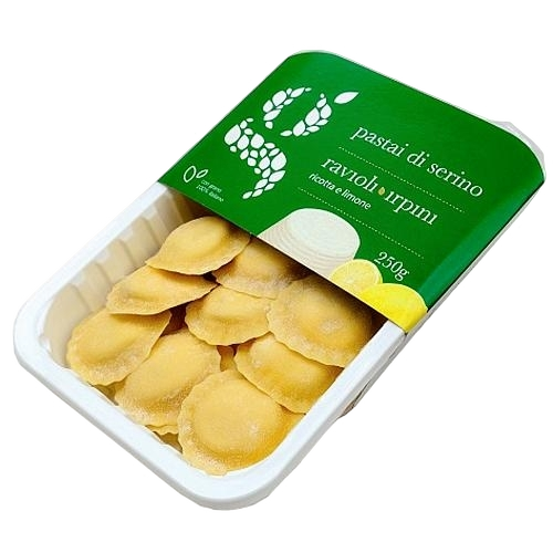 PASTAI DI SERINO STUFFED PASTA RAVIOLI IRPINI WITH RICOTTA AND LEMON 250 GR (6 in a box)