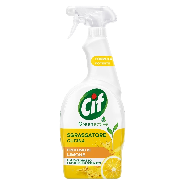 CIF GREENACTIVE DEGREASER KITCHEN LEMON SPRAY 650 ML (12 in a box)
