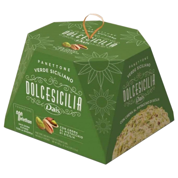 DAIS PANETTONE VERDE SICILIANO PISTACHIO CREAM 800 GR (12 in a box)