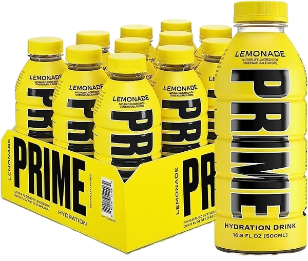 PRIME ENERGY DRINK HYDRATION YELLOW LEMONADE PET 500 ML (12 in a box)