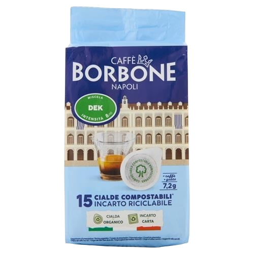 BORBONE COFFEE PODS ESE 44 MM DECAFFEINATED DEK X15 143 GR (8 in a box)
