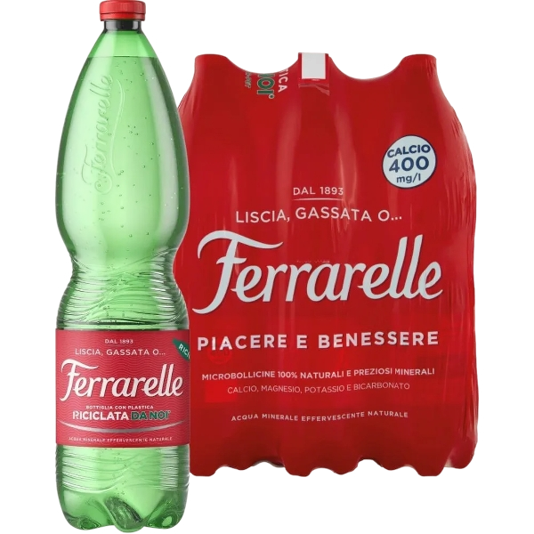 FERRARELLE CARBONATED WATER PET 1.5 LT (6 in a box)