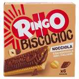 PAVESI RINGO BISCOTTI BISCOCIOC HAZELNUT X6 162 GR (12 in a box)