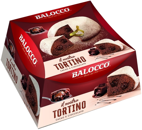 BALOCCO CAKE TORTINO COCOA AND CHOCOLATE 650 GR (12 in a box)