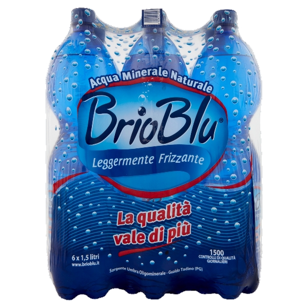 ROCCHETTA BRIOBLU' CARBONATED WATER PET 1.5 LT (6 in a box)