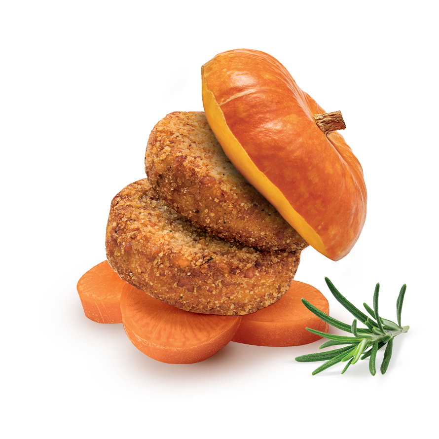 KIO ENE VEGETABLES MINI BURGER PUMPKIN AND CARROTS 200 GR (6 in a box)