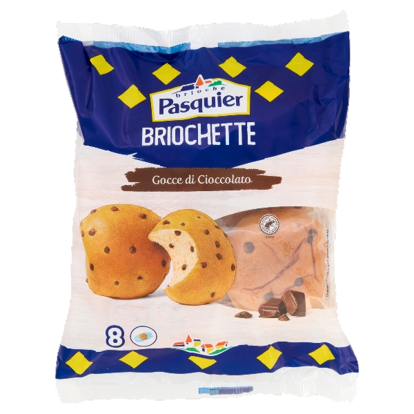 PASQUIER SNACK BRIOCHETTE CHOCOLATE CHIPS X8 333 GR (6 in a box)