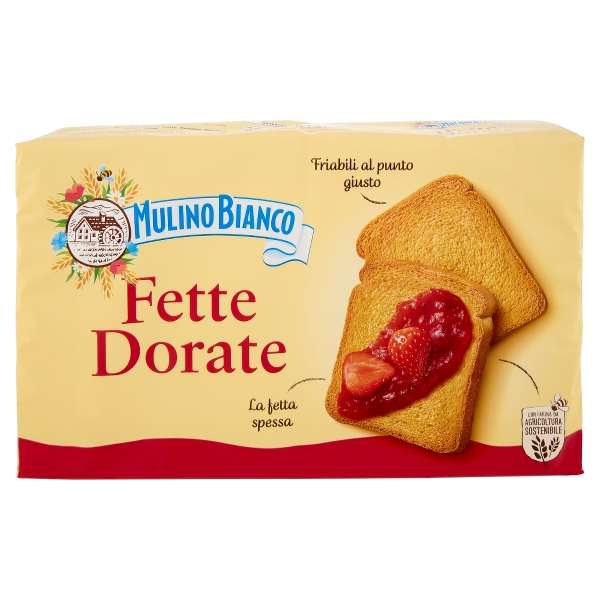 MULINO BIANCO BAKERY RUSKS FETTE BISCOTTATE DORATE X80 630 GR (16 in a box)