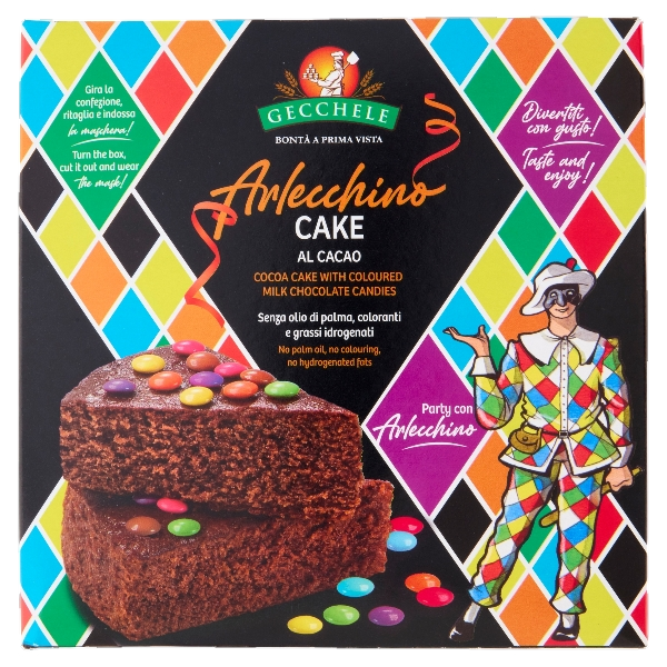 GECCHELE CAKE ARLECCHINO COCOA 275 GR (6 in a box)