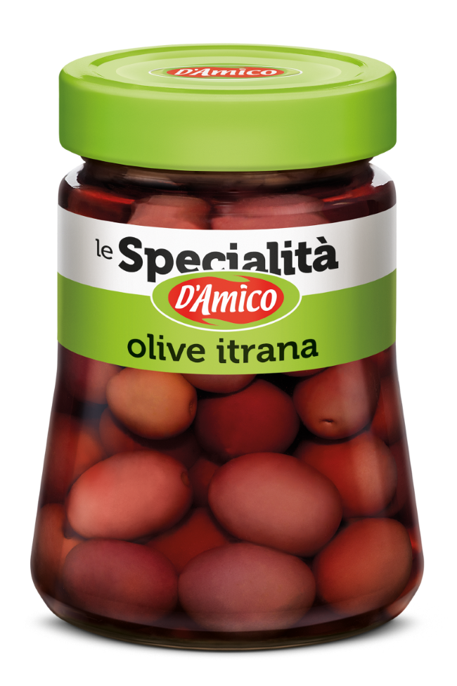 D'AMICO OLIVES ITRANA IN BRINE 300 GR (8 in a box)