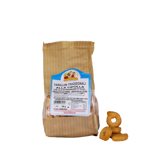 VOSTRO FORNAIO BAKERY SNACK TARALLI ONION 250 GR (12 in a box)