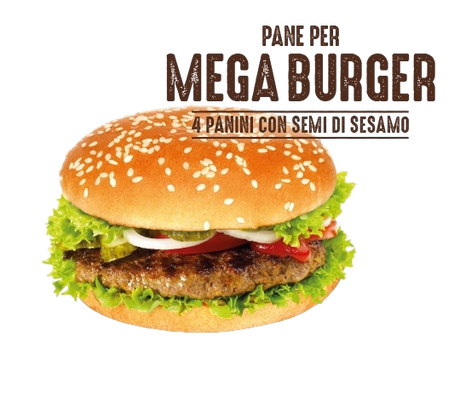 DAILYBREAD BURGER BUNS MEGA BURGER WITH SESAM SEEDS X4 300 GR (7 in a box)