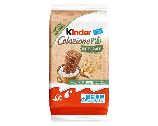 KINDER WHOLEMEAL COLAZIONE PIU' INTEGRALE X10 290 GR (12 in a box)