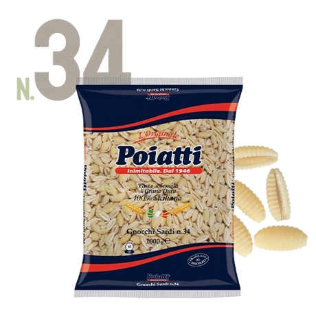 POIATTI PASTA DI SEMOLA GNOCCHI SARDI N.34 1 KG (12 in a box)