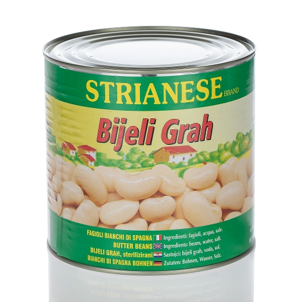 STRIANESE LEGUMES BEANS CANNELLINI IN BRINE 3 KG (6 in a box)