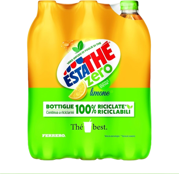 ESTATHE' ZERO TEA LEMON SUGAR FREE PET 1.5 LT (6 IN A BOX)