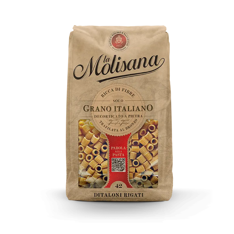 MOLISANA PASTA WHOLEMEAL DITALONI RIGATI N.42 500 GR (12 in a box)