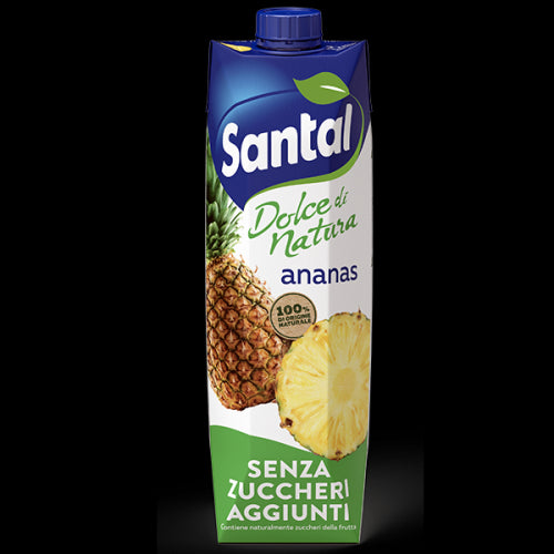 SANTAL DOLCE NATURA SUGAR FREE FRUIT JUICE PINEAPPLE BRICK 1 LT (12 IN A BOX)