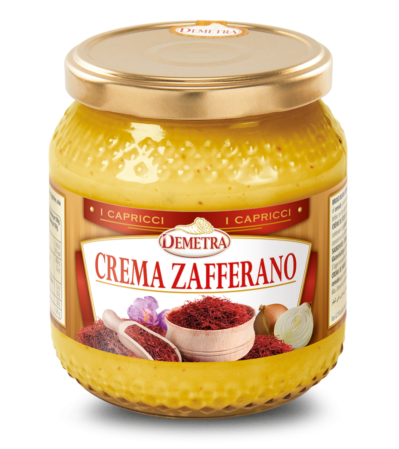 DEMETRA PASTA SAUCE / PIZZA SAUCE SAFFRON CREAM JAR 530 GR (6 in a box)