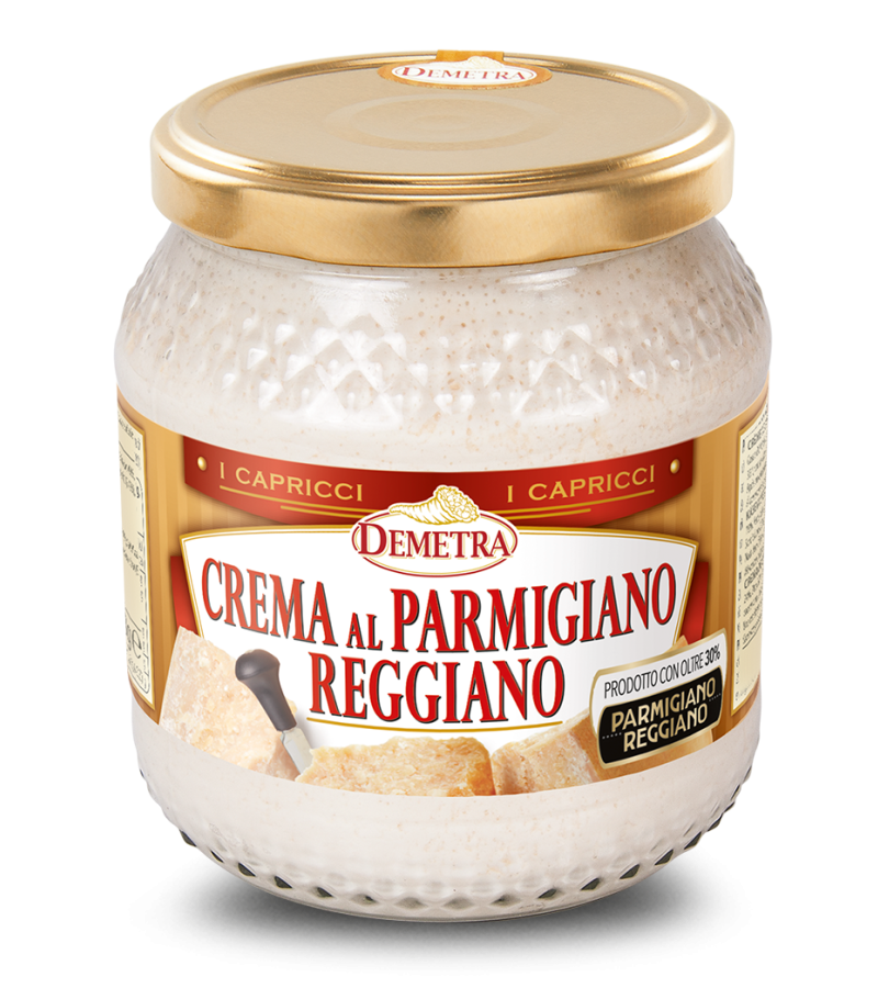 DEMETRA PASTA SAUCE / PIZZA SAUCE CHEESE CREAM PARMIGIANO REGGIANO JAR 550 GR (6 in a box)