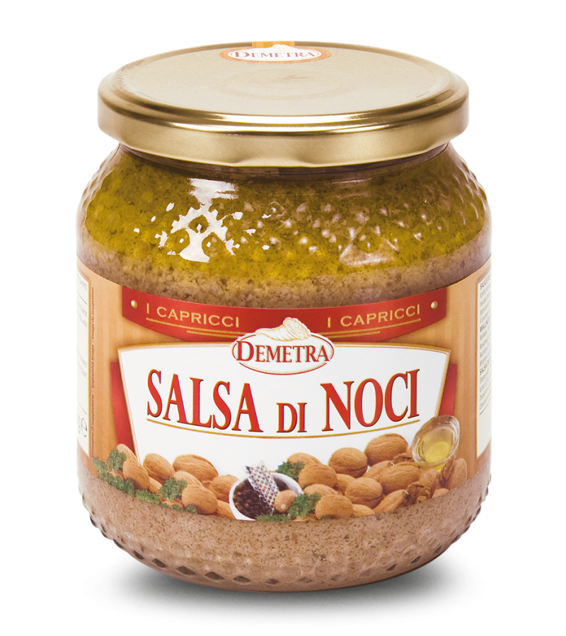 DEMETRA PASTA SAUCE / PIZZA SAUCE SALSA WALNUTS JAR 530 GR (6 in a box)