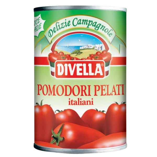 DIVELLA POMODORI PELATI INTERI TIN 400 GR (24 in a box)