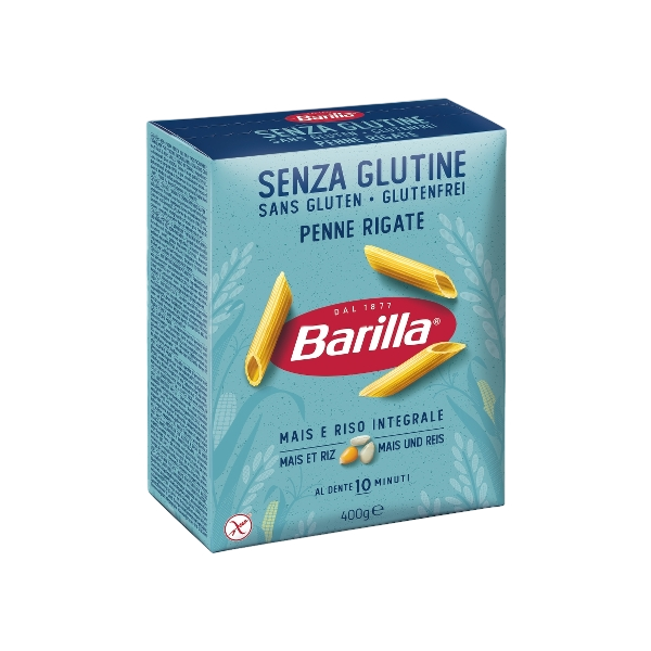 BARILLA PASTA GLUTEN FREE PENNE RIGATE 400 GR (14 in a box)