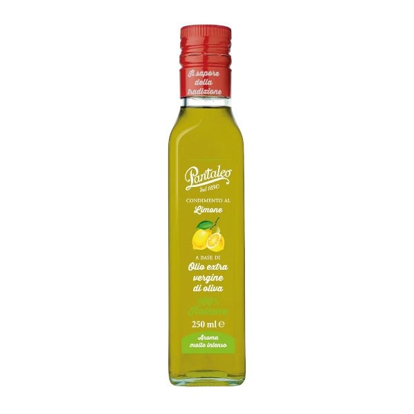 PANTALEO SEASONINGS LEMON WITH EXTRA VIRGIN OLIVE OIL 250 ML (6 in a box)