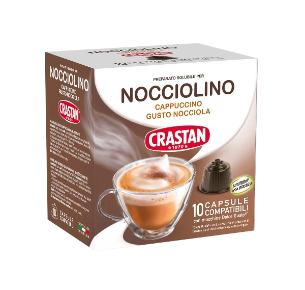 CRASTAN COFFEE CAPSULES NESCAFE' CAPPUCCINO NOCCIOLINO X10 (8 in a box)