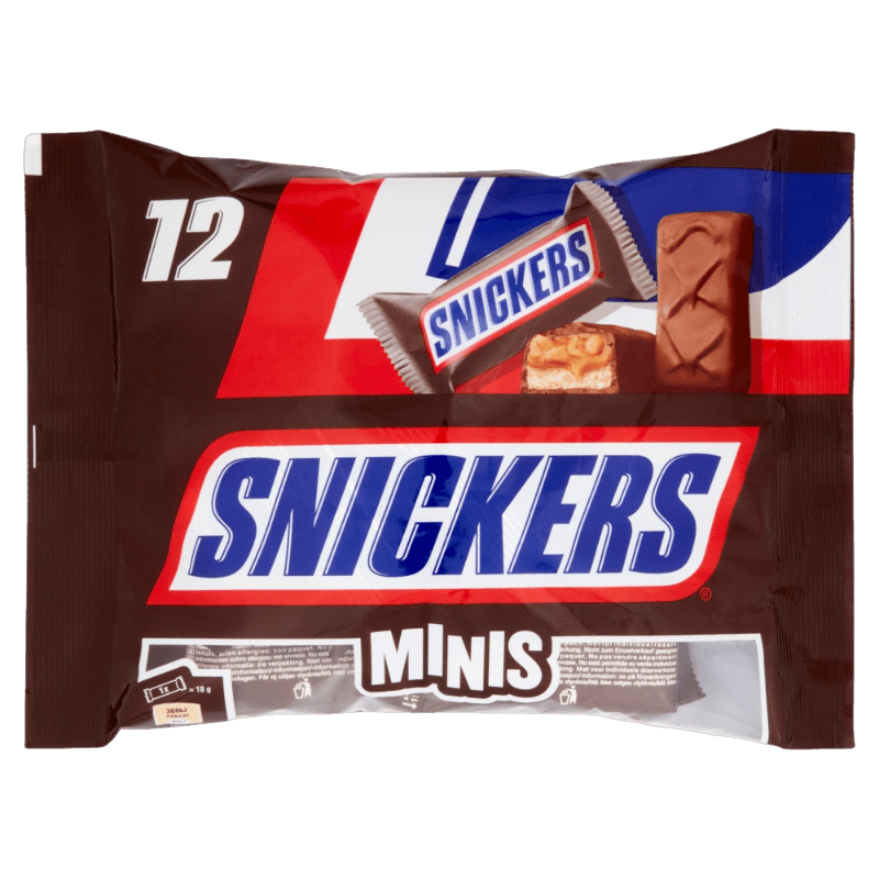 SNICKERS SNACK BARS MINIS ORIGINAL X12 227 GR (24 in a box)