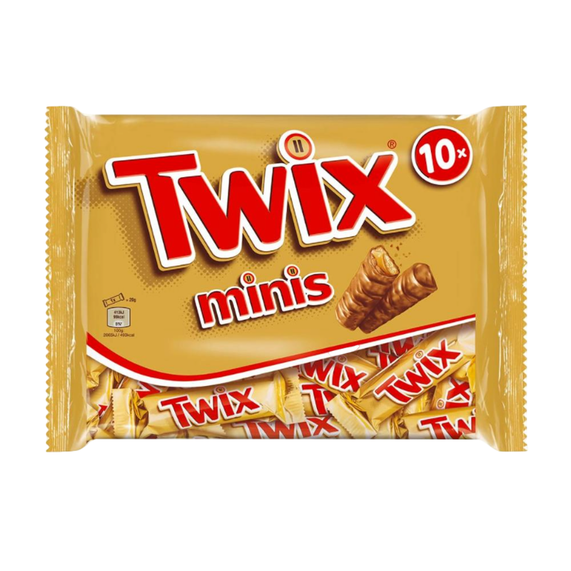 TWIX SNACK BARS MINIS ORIGINAL X10 227 GR (22 in a box)