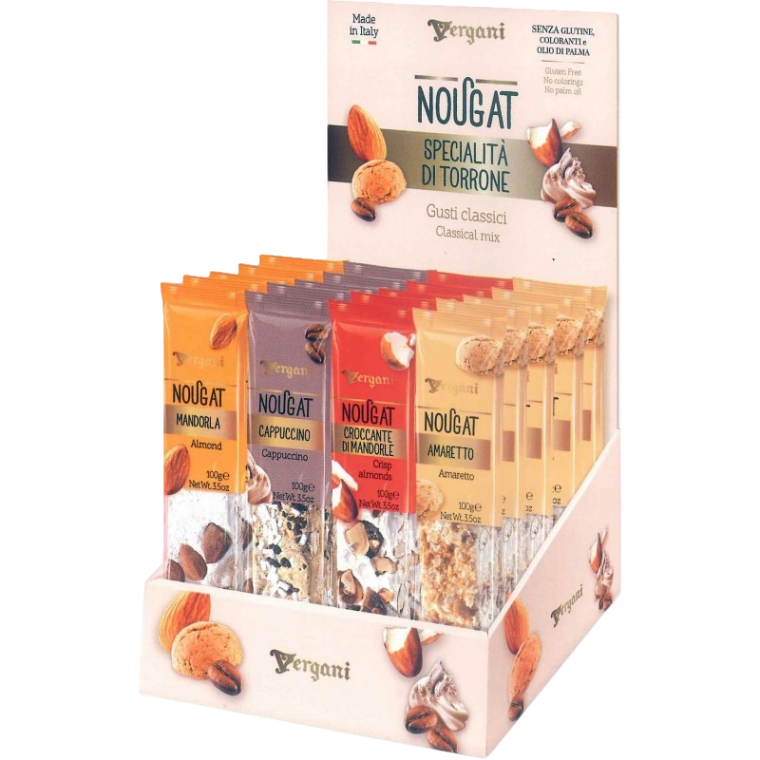VERGANI EXPO TORRONCINI ASSORTED CLASSIC MIX 100 GR (20 in a box)