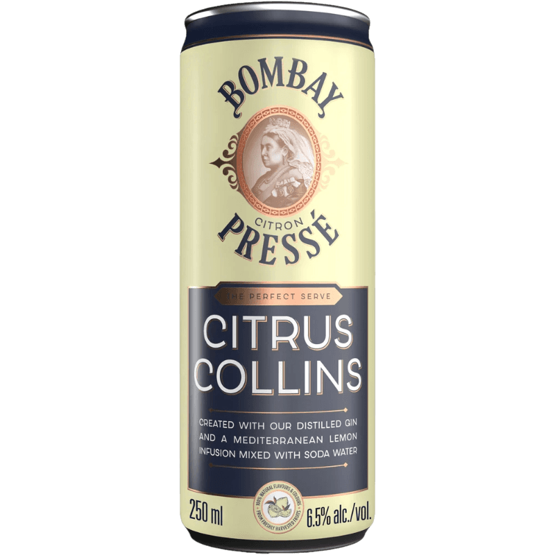 BOMBAY PRESSÉ GIN CITRUS COLLINS DRINK CANS 250 ML (12 in a box)