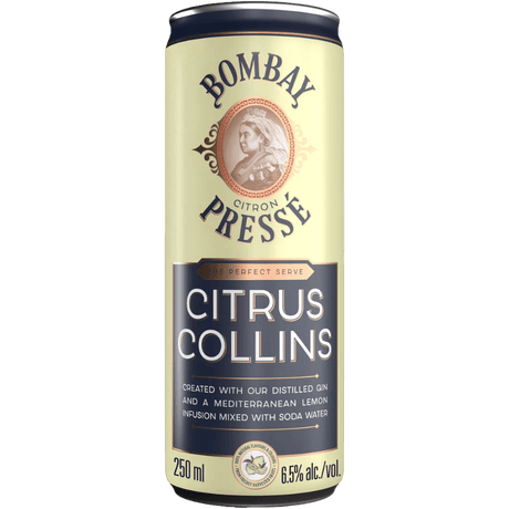 BOMBAY PRESSÉ GIN CITRUS COLLINS DRINK CANS 250 ML (12 in a box)