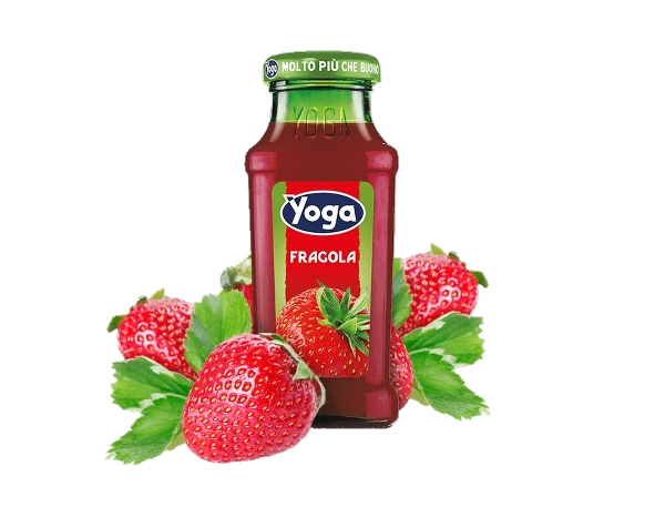 YOGA MAGIC FRUIT JUICE RED FRUITS AND STRAWBERRY GLASS 200 ML (24 IN A BOX)