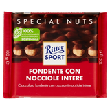 RITTER SPORT CHOCOLATE BAR DARK WHOLE HAZELNUTS 100 GR (10 in a box)