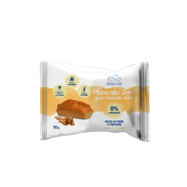 NUVOLA ZERO PLUMCAKE SALTED CARAMEL 0% CARBS GLUTEN FREE 50 GR (10 in a box)