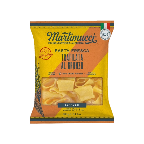 MARTIMUCCI FRESH PASTA BRONZO PACCHERI 400 GR (6 in a box)