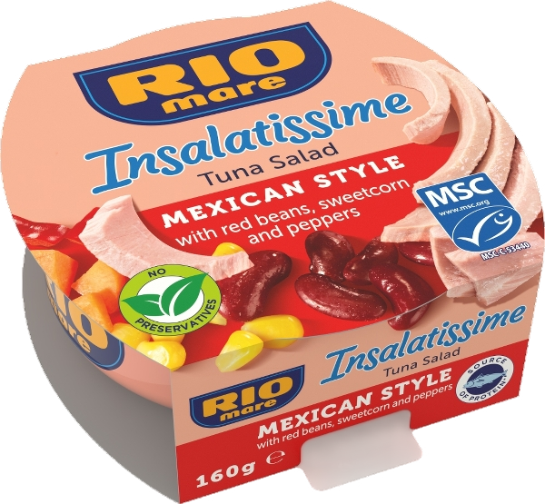RIOMARE READY INSALATISSIME TUNA MEXICAN STYLE 160 GR (9 in a box)