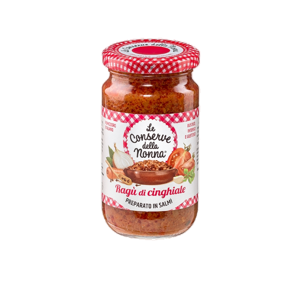 CONSERVE DELLA NONNA PASTA SAUCE RAGU' DI WILD BOAR 190 GR (6 in a box)