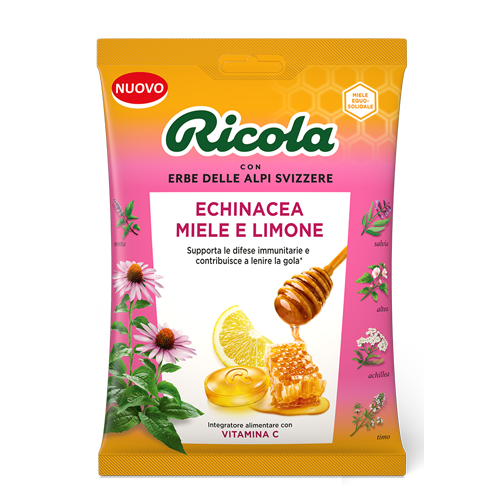 RICOLA CANDY ECHINACEA HONEY AND LEMON BAG 70 GR (12 in a box)