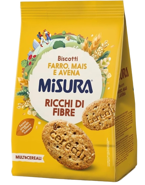 MISURA MULTICEREALI BISCOTTI WHOLEMEAL CORN OAT SPELT 330 GR (10 in a box)